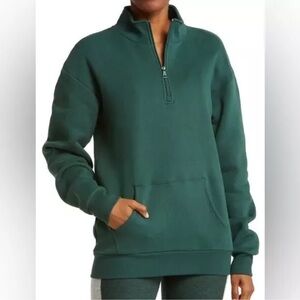 Beyond Yoga Women's Recharge Pullover Pullover 1/4 Zip Green Sz S NWT